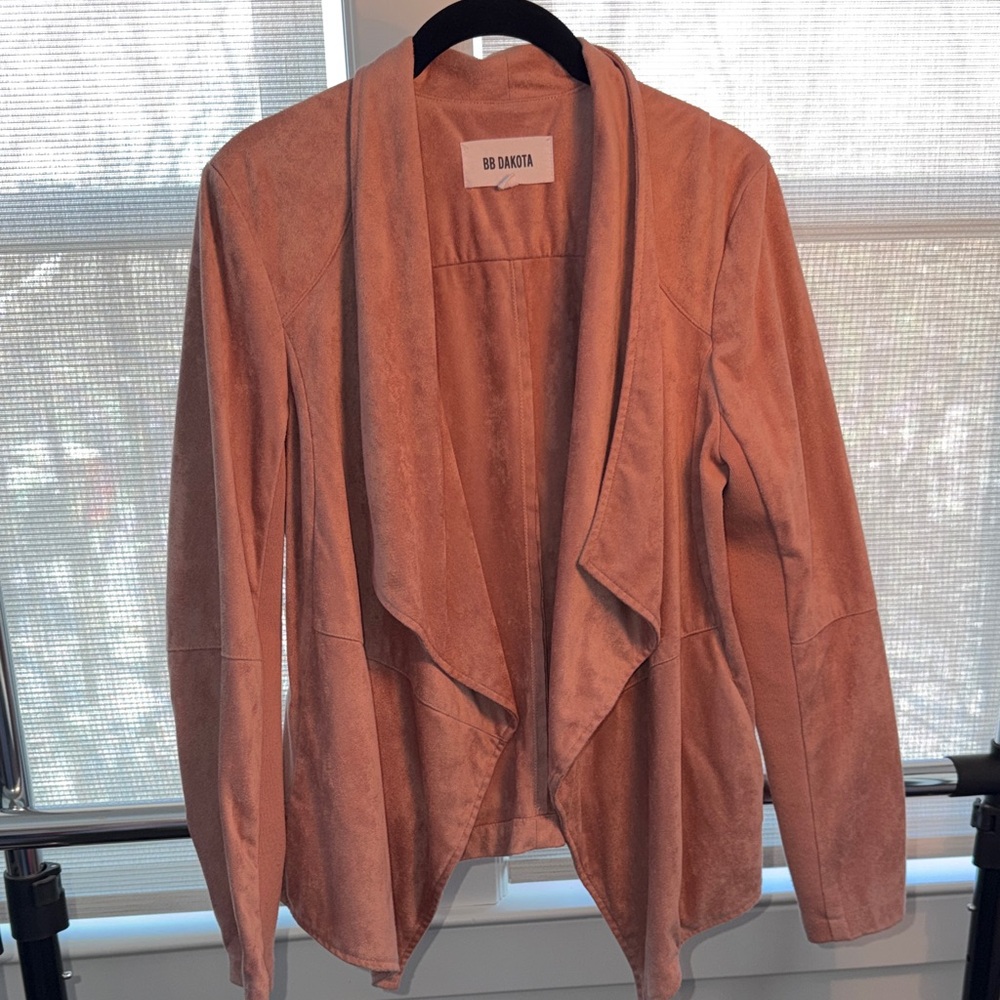 BB Dakota Women's Blush Pink Drape Jacket